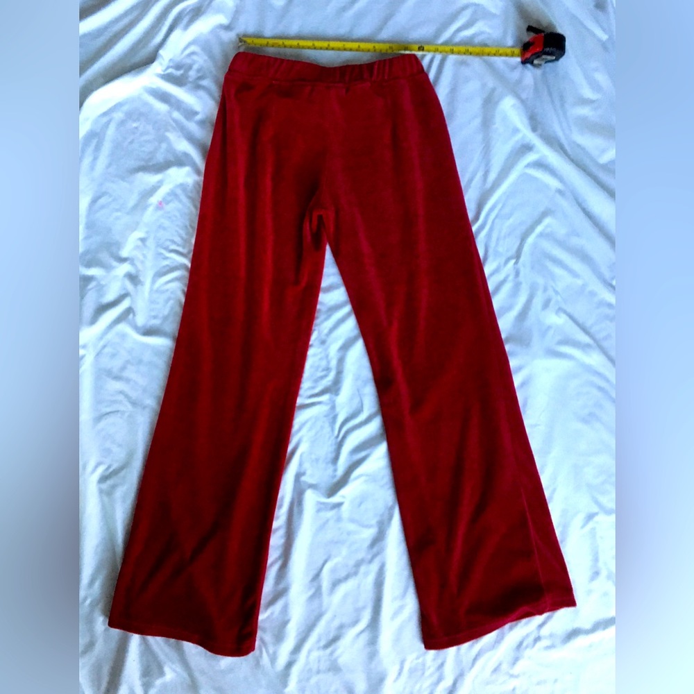 Y2k EUC Express red velour track suit set, size S, worn 3x. - Picture 11 of 16